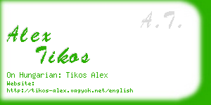 alex tikos business card
